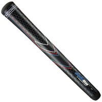 JumboMax JMX UltraLite tapered black golf grip in red, white and blue