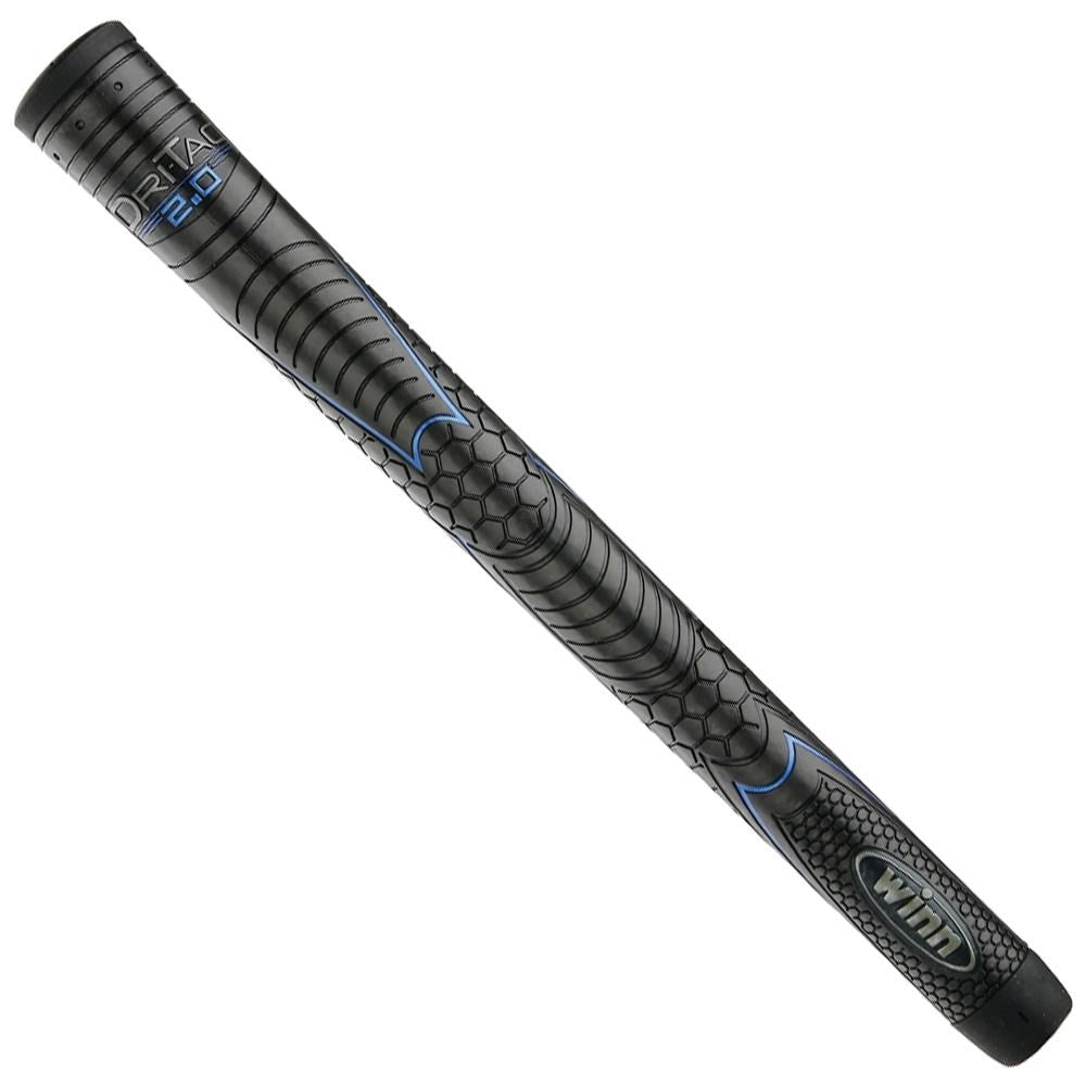 Winn Dri-Tac 2.0 midsize grip in black and blue